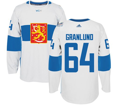 Team Finland #64 Mikael Granlund White 2016 World Cup Stitched NHL Jersey
